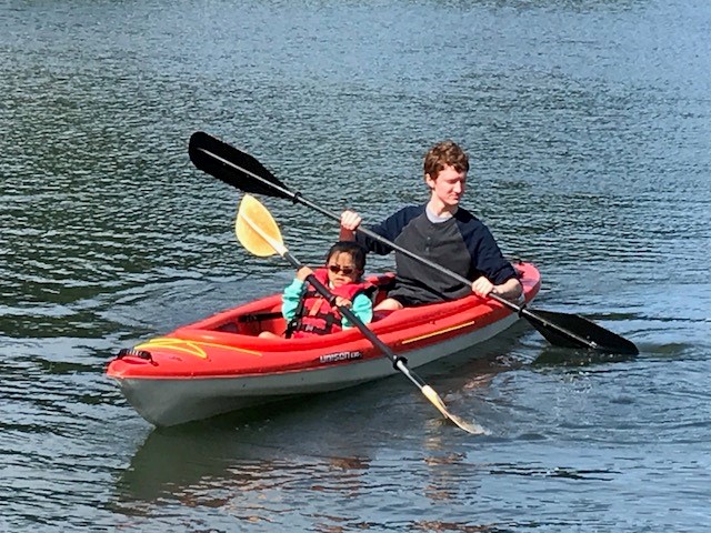 Ruby in kayak